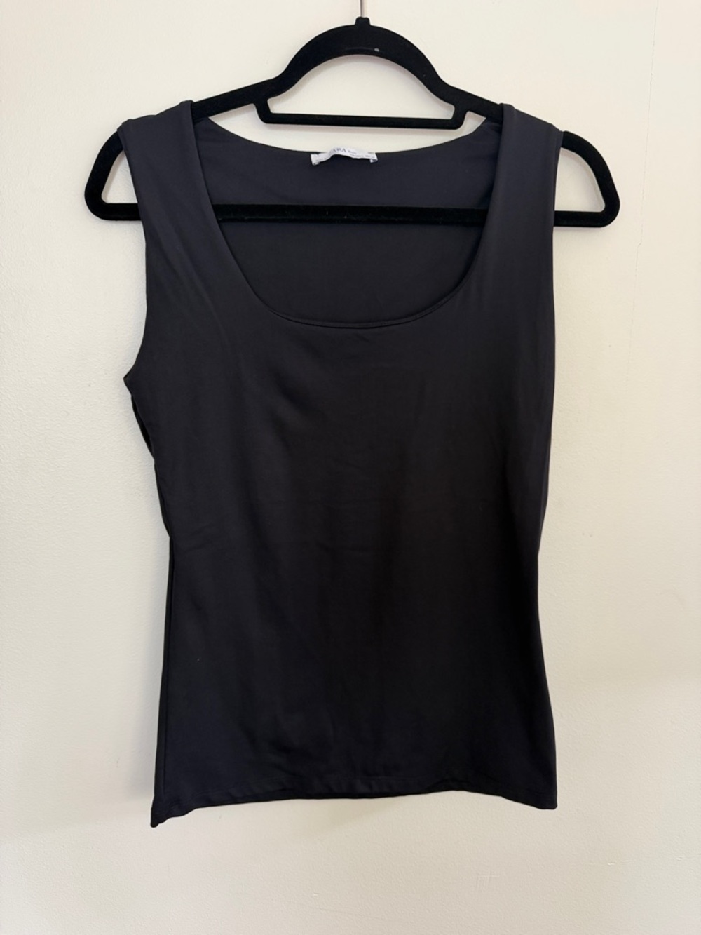 Zara Classic Black Scoop Neck Tank Top